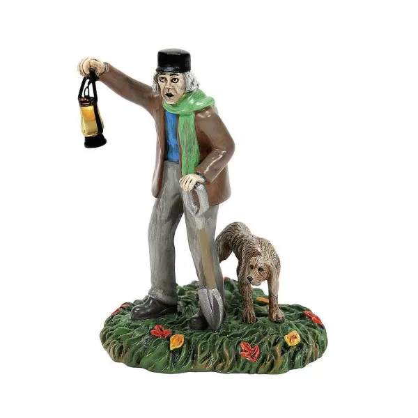 Department 56 Snow Village Halloween<Silas Crump & His Dog, Bones